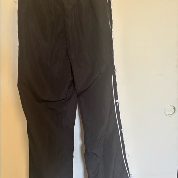 Women's Black Jogger Pants with Side Ties - Picture 2 of 9